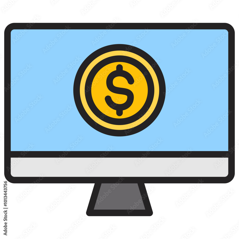 Online Money Icon Element For Design Online Money Icon Element For Design