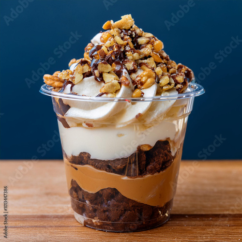 Wallpaper Mural Indulgent Layered Sundae in Clear Cup Torontodigital.ca