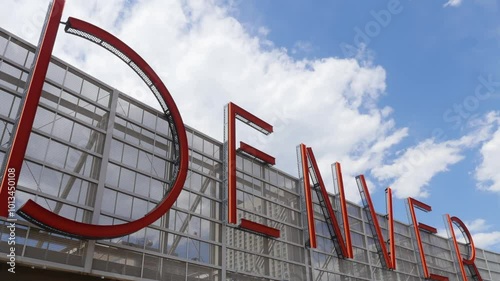 Iconic Denver Sign and Clouds Timelapse
