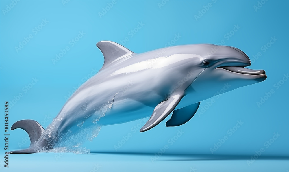 Fototapeta premium A dolphin studio shot on a clean background