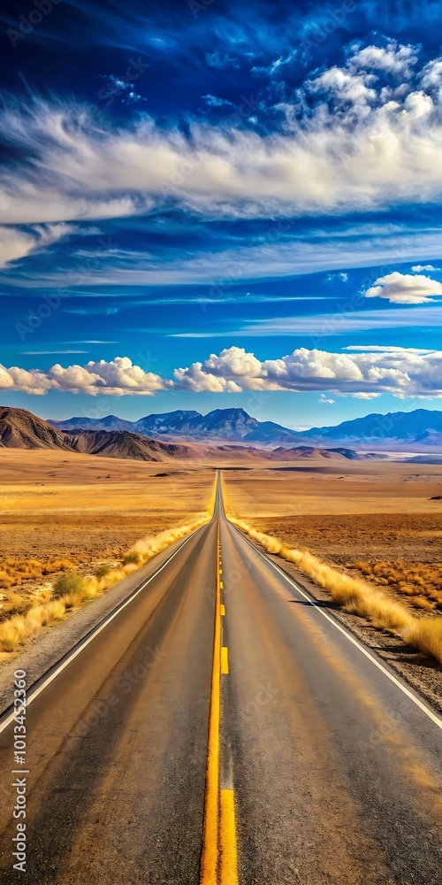 Naklejka premium road in the desert