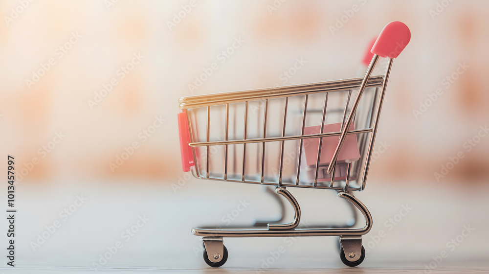 Customer browsing an e-commerce marketplace, market cart