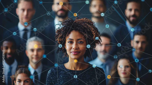 A visually striking HR management infographic focused on employee engagement and talent optimization.  Generative AI