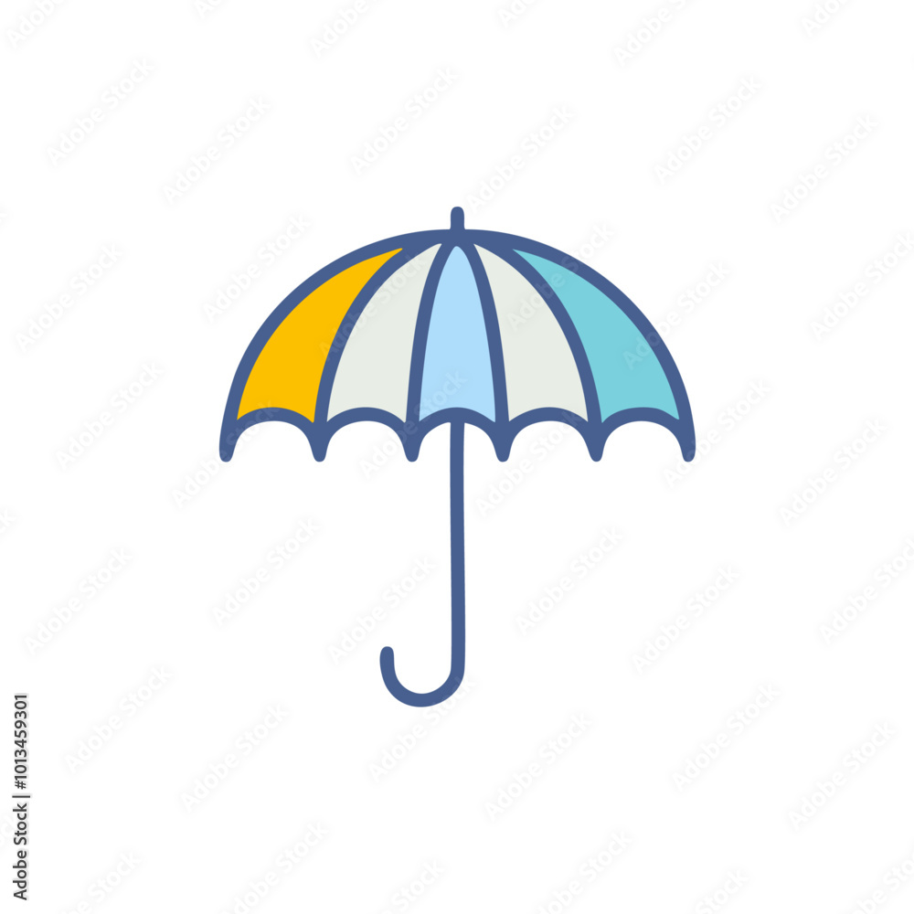 Multicolored Umbrella Icon Multicolored Umbrella Icon