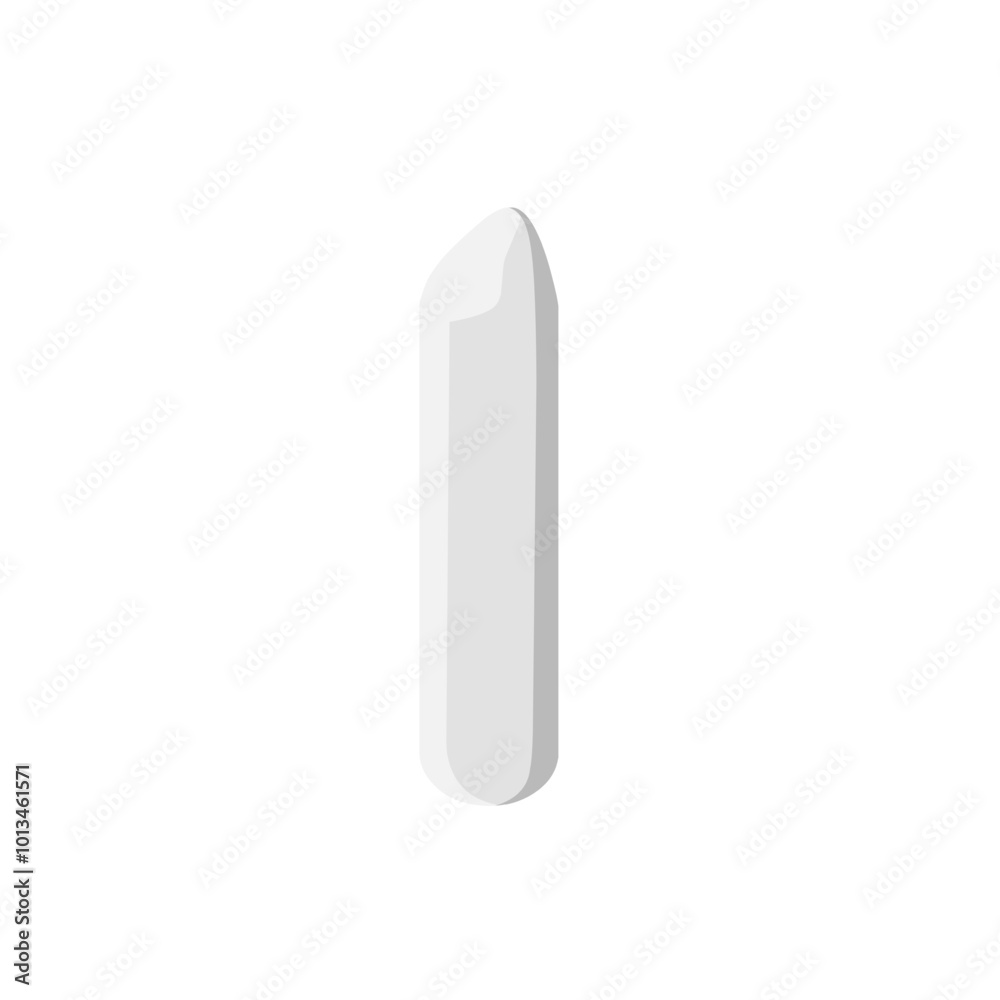 White chalk on white background, chalk for blackboard, school supplies vector White chalk on white background, chalk for blackboard, school supplies vector