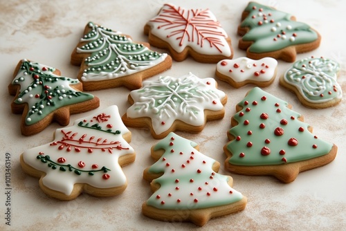 Elegant Christmas Tree Cookies: A Winter Wonderland of Icing and Design