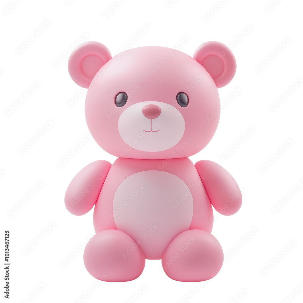 Bear solated on white transparent. Cartoon minimal style cute animal toy Bear solated on white transparent. Cartoon minimal style cute animal toy