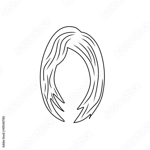illustration of woman's hairline