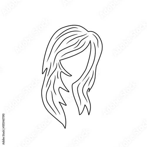 illustration of woman's hairline