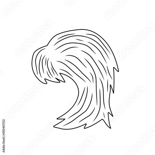 illustration of woman's hairline