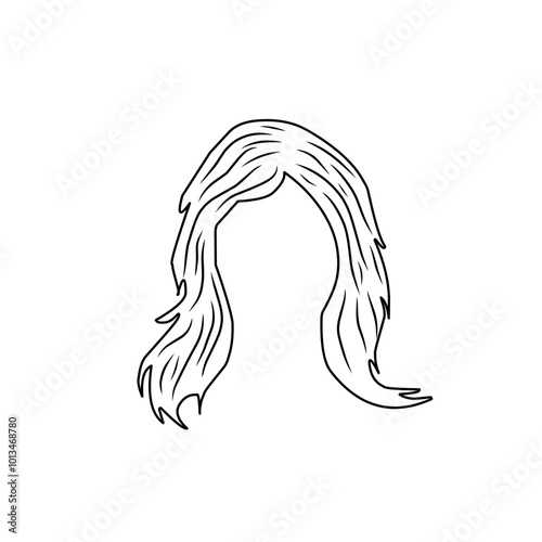 illustration of woman's hairline