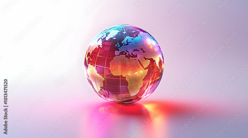 3D Glossy Holographic Human Rights Badge with Glowing Globe on White Background - Symbolizing Global Peace and Equality with Copy Space 3D Glossy Holographic Human Rights Badge with Glowing Globe on White Background - Symbolizing Global Peace and Equality with Copy Space