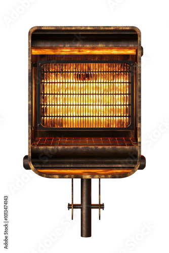 Grill light - Illuminates the cooking area for evening grilling Hyperrealistic Isolated white plain Transparent Background Highly Detailed 