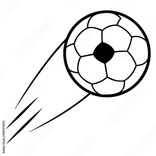 soccer ball bouncing outline coloring book page line art drawing