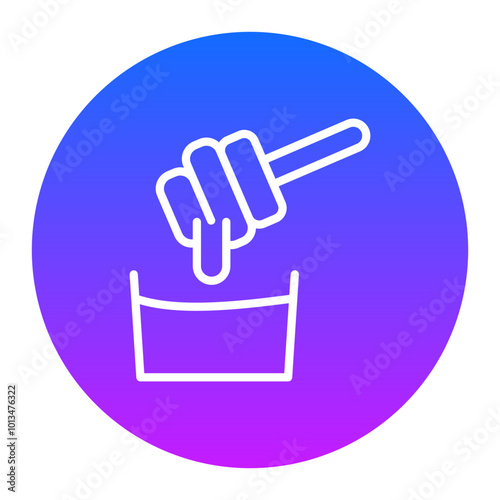 Honey Dipper Vector Icons