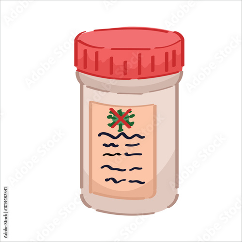 Antiviral pills in bottle on white background