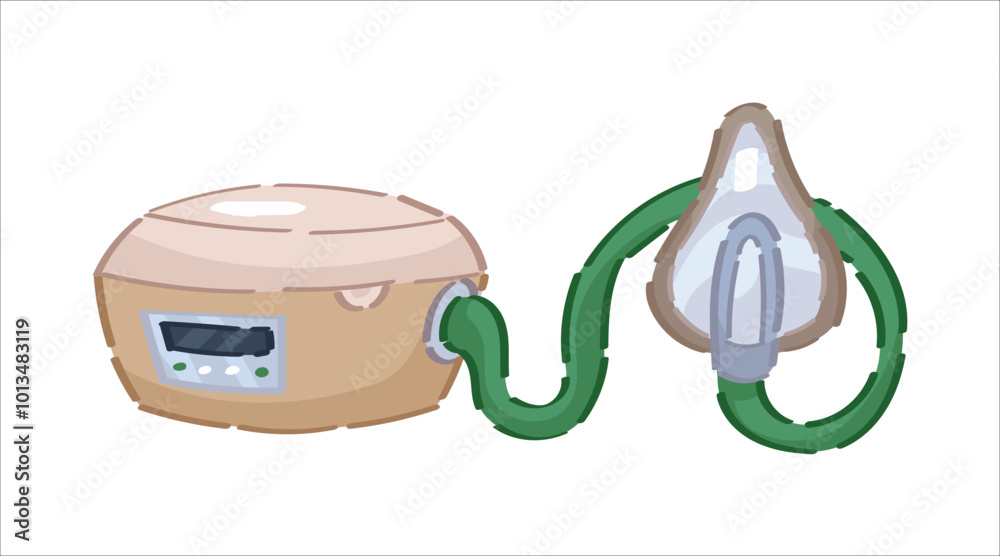 Obraz premium Nebulizer with mask on white background