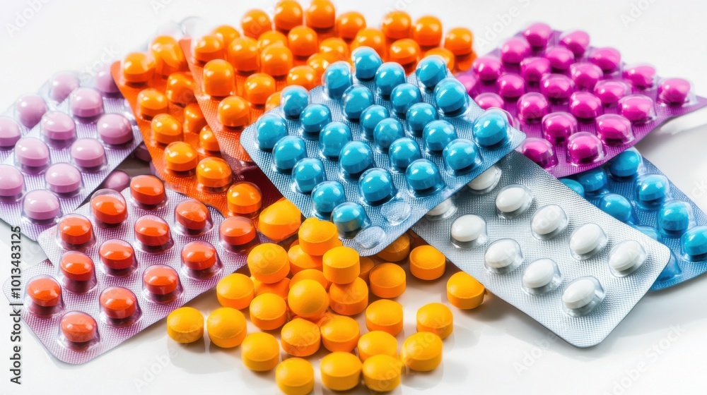Colorful medicine pills on a white isolate background. Colorful medicine pills on a white isolate background.