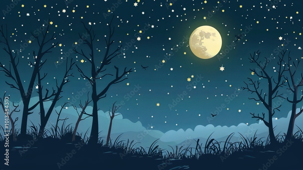 constellations and stars in the night sky with twinkling lights above dark forest constellations and stars in the night sky with twinkling lights above dark forest
