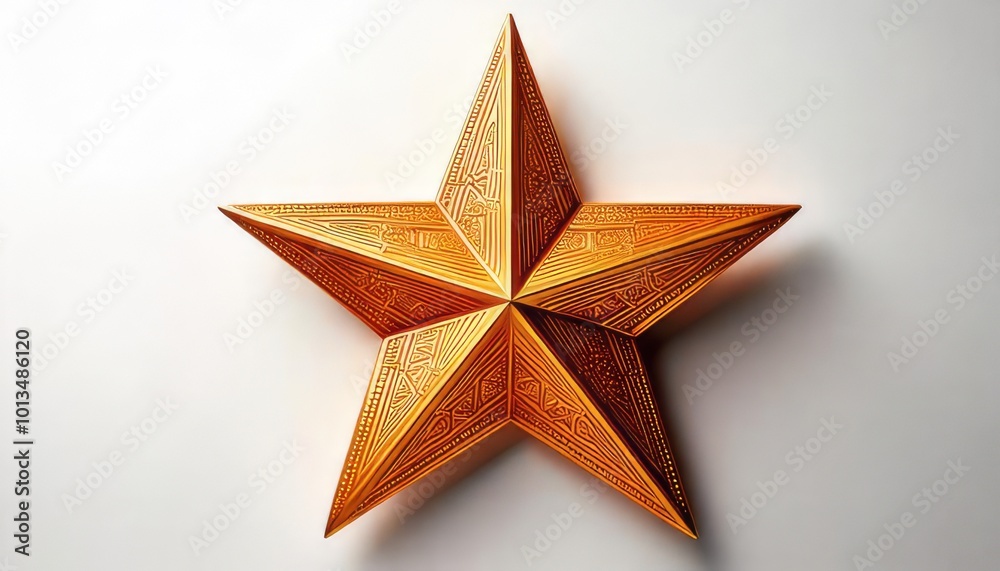 Decorative wooden star on a white isolated background Decorative wooden star on a white isolated background