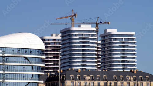 constraction work in the city. High quality photo photo