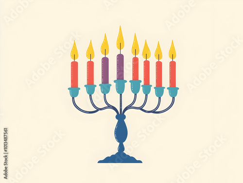 Elegant Flat Silver Background with Subtle Hanukkah Menorah Outline for Versatile Promotion - Minimalist Design with Ample Copy Space