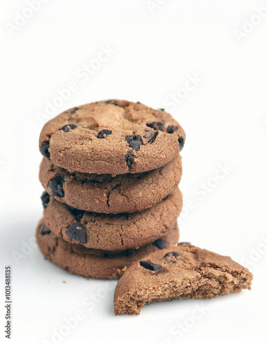 Indulge in the delightful crunch of these freshly baked chocolate chip cookies, a tempting treat for any sweet tooth!