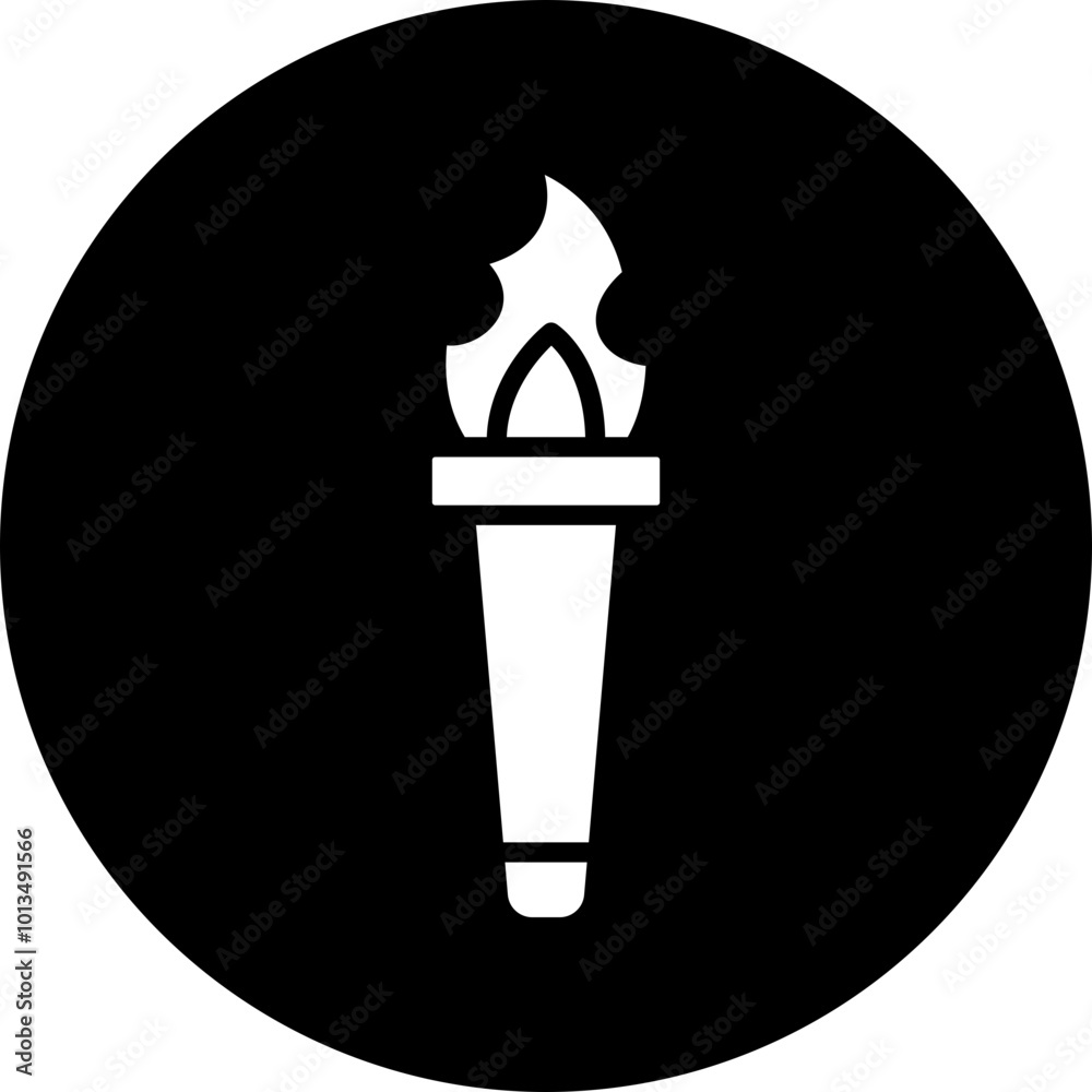 Obraz premium Flame Torch Icon Design