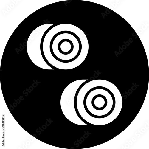 Hay Bale Icon Design