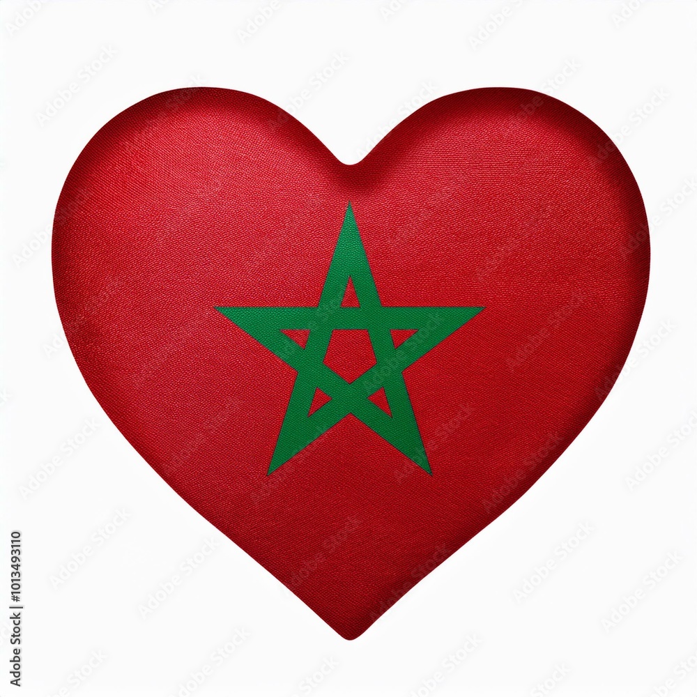 モロッコの国旗のハート(Heart of Morocco flag on white.)
モロッコの国旗のハート(Heart of Morocco flag on white.)