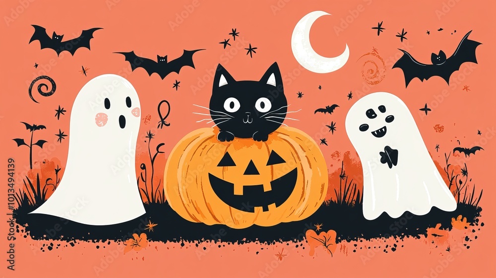 Halloween concept background Halloween concept background