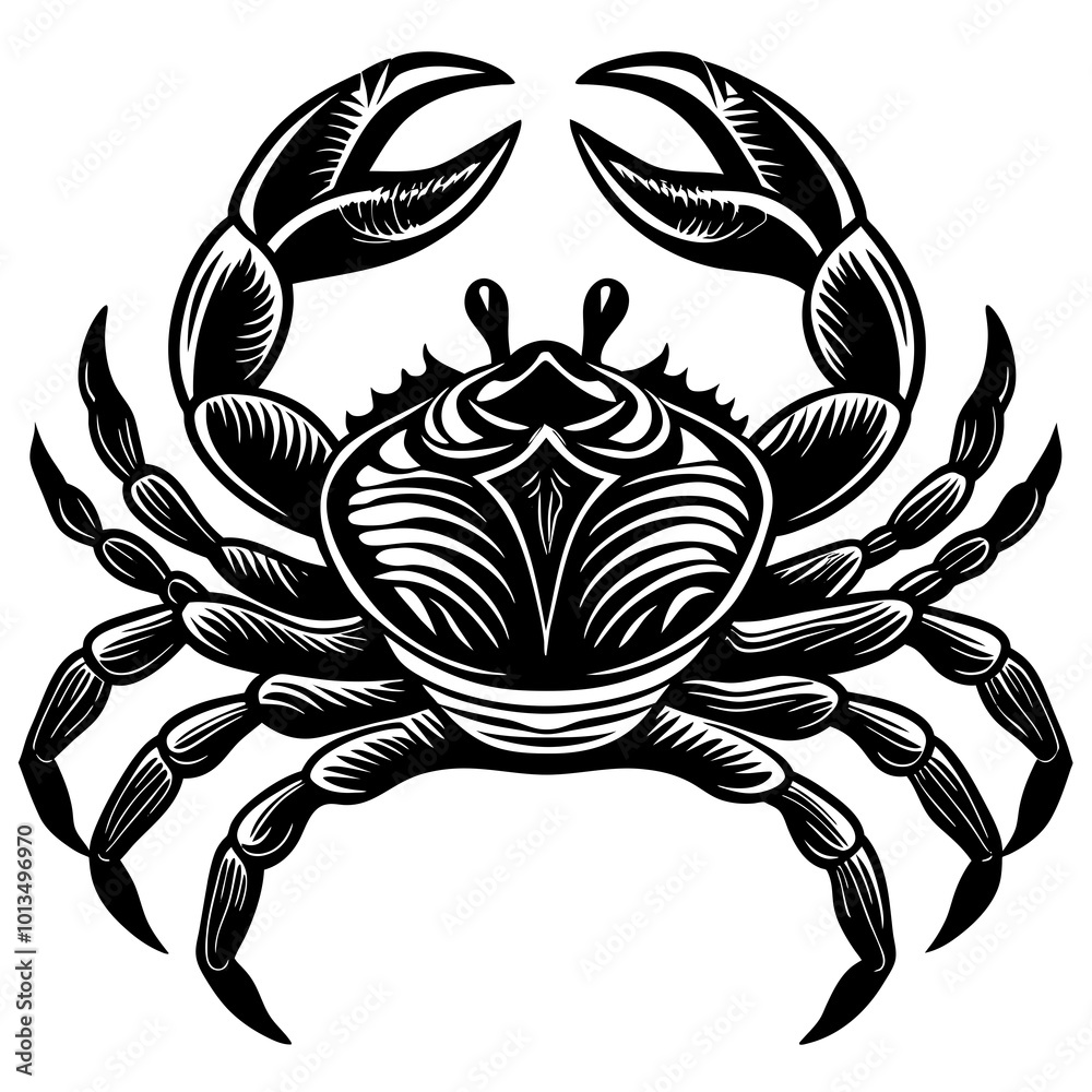 Crab Silhouette Vector isolated on a white background, Sea Crab black Silhouette Clipart Crab Silhouette Vector isolated on a white background, Sea Crab black Silhouette Clipart