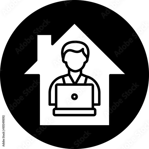 Work From Home Icon Design