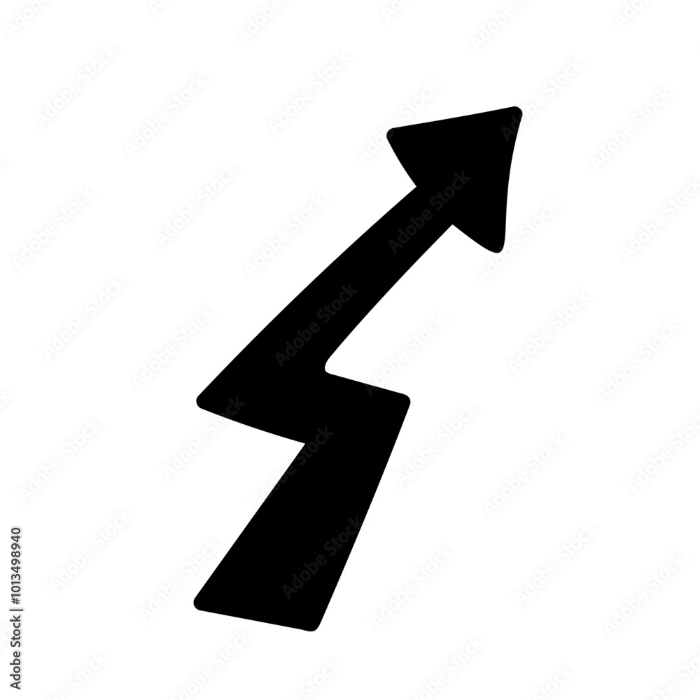 Hand drawn doodle arrows silhouette for business infographic Hand drawn doodle arrows silhouette for business infographic