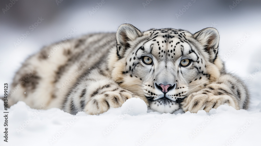 Fototapeta premium Lying Snow Leopard 