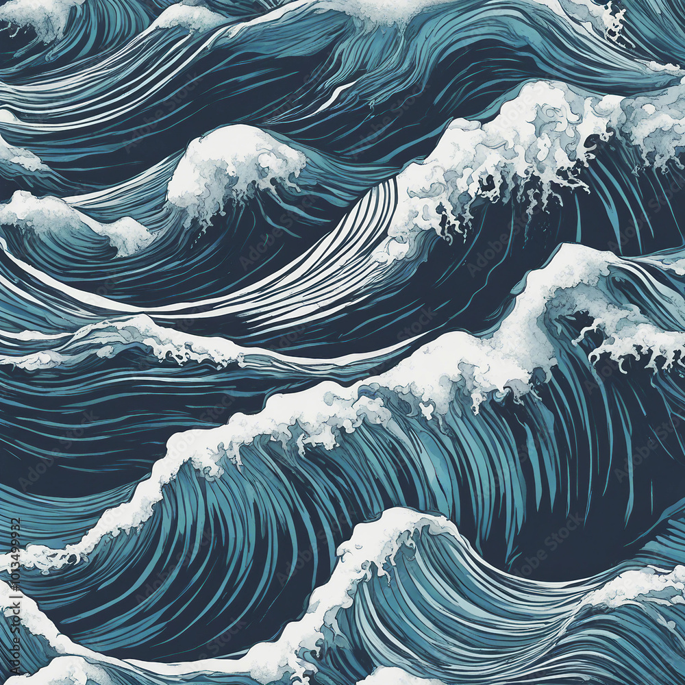 ocean wave illustration background ocean wave illustration background