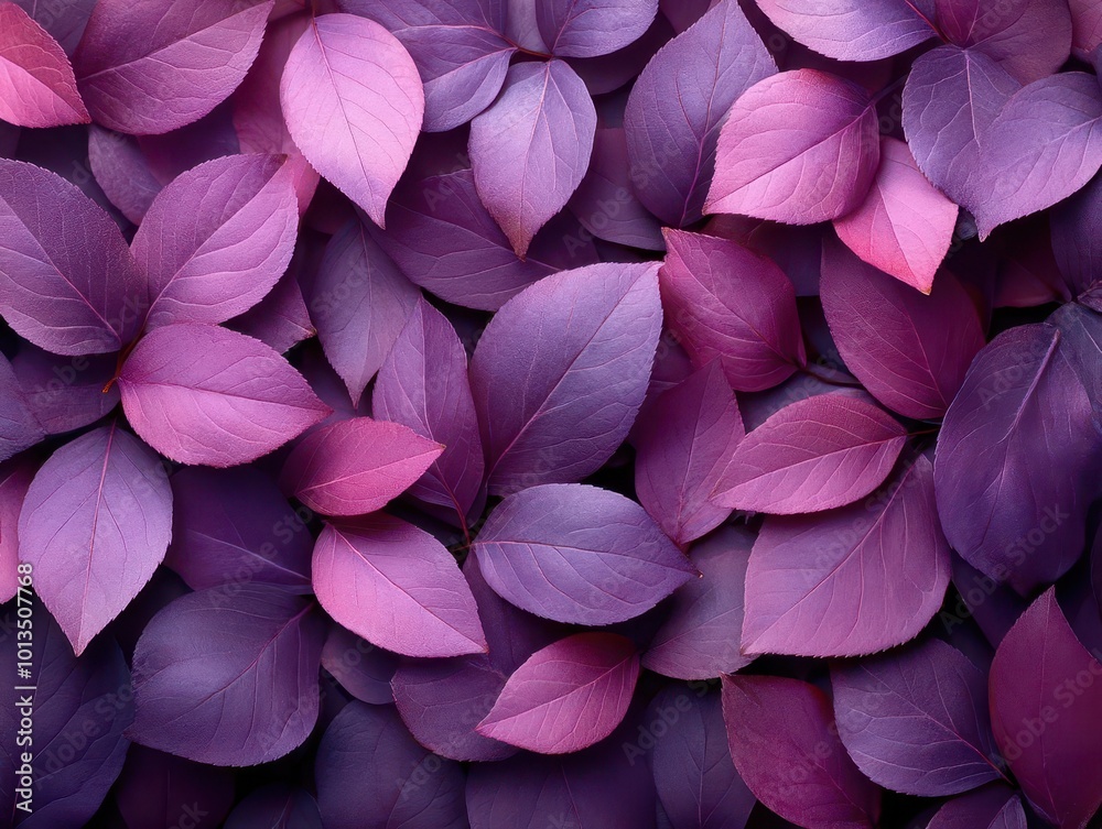 pattern of purple leaves arranged beautifully creating a stunning backdrop that exudes tranquility and elegance perfect for wallpapers or artistic designs