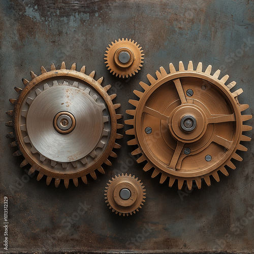 two modern cogs side by side with a smaller cog connected