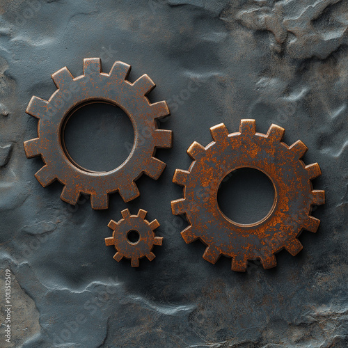 two modern cogs side by side with a smaller cog connected