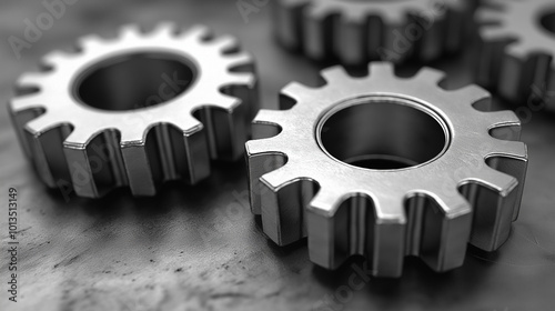 two modern cogs side by side with a smaller cog connected