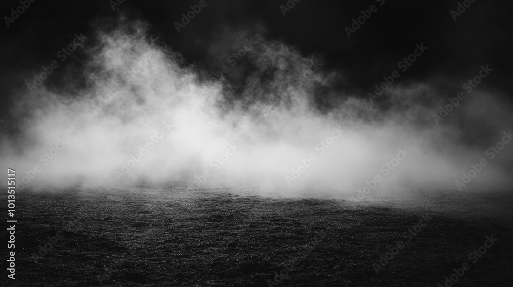 White smoke and dark fog hovering over the ground, creating a spooky, isolated effect in the night air. Perfect for horror or mystical settings. White smoke and dark fog hovering over the ground, creating a spooky, isolated effect in the night air. Perfect for horror or mystical settings.