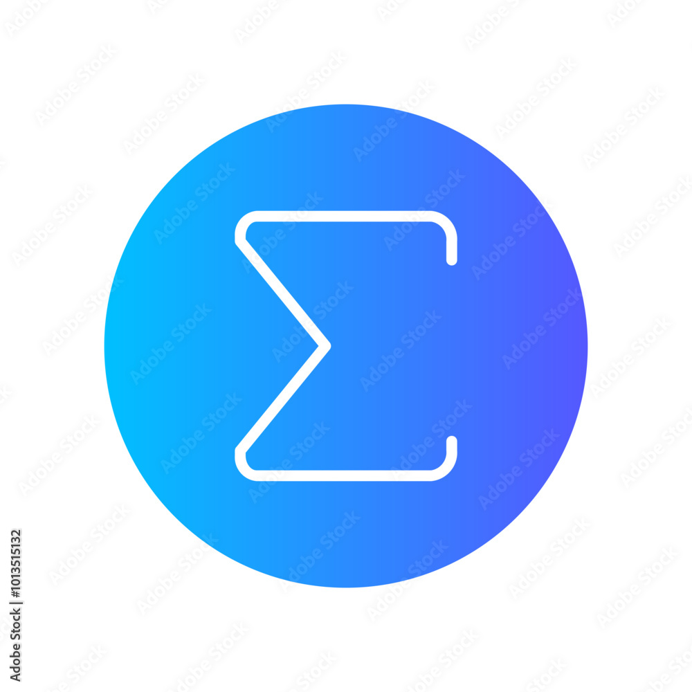 sigma gradient icon sigma gradient icon