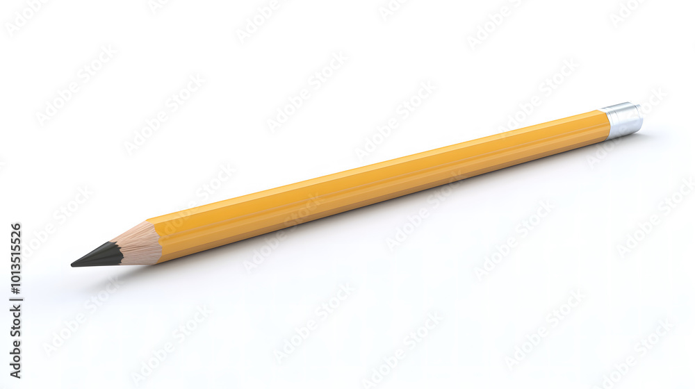 Red Pencil Isolated on White Background - High-Quality Close-Up design Red Pencil Isolated on White Background - High-Quality Close-Up design