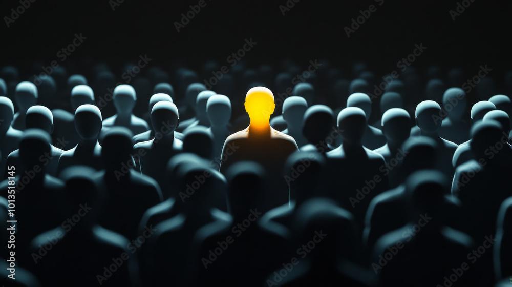 Fototapeta premium Standing out from the crowd