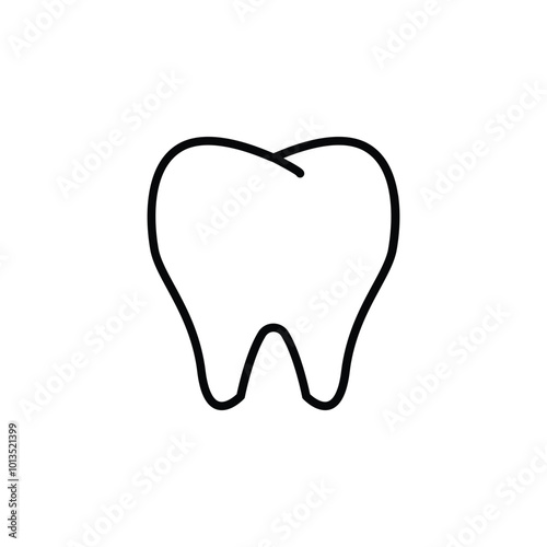 Tooth icon. For dental care, dental clinics, toothpaste and dental mouthwash.