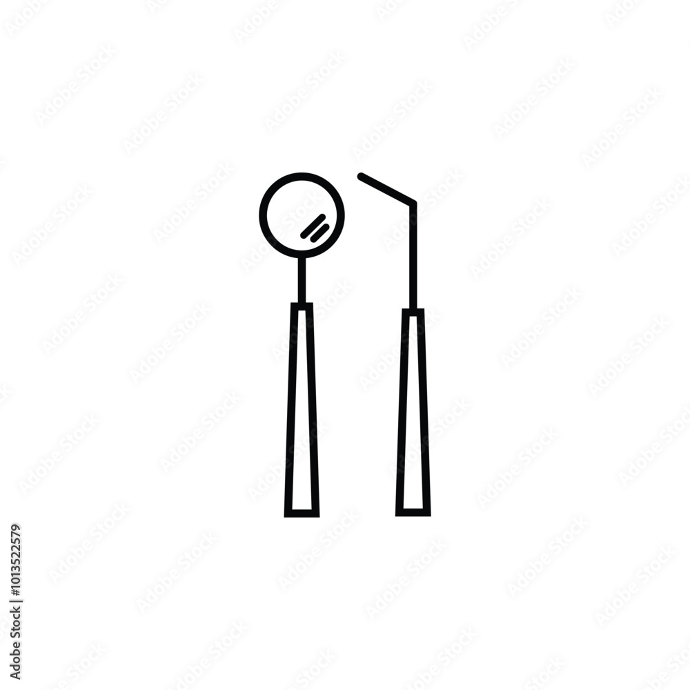 Dental Check Tool Icon. Dental care, dentistry, dental health concept. Dental Check Tool Icon. Dental care, dentistry, dental health concept.