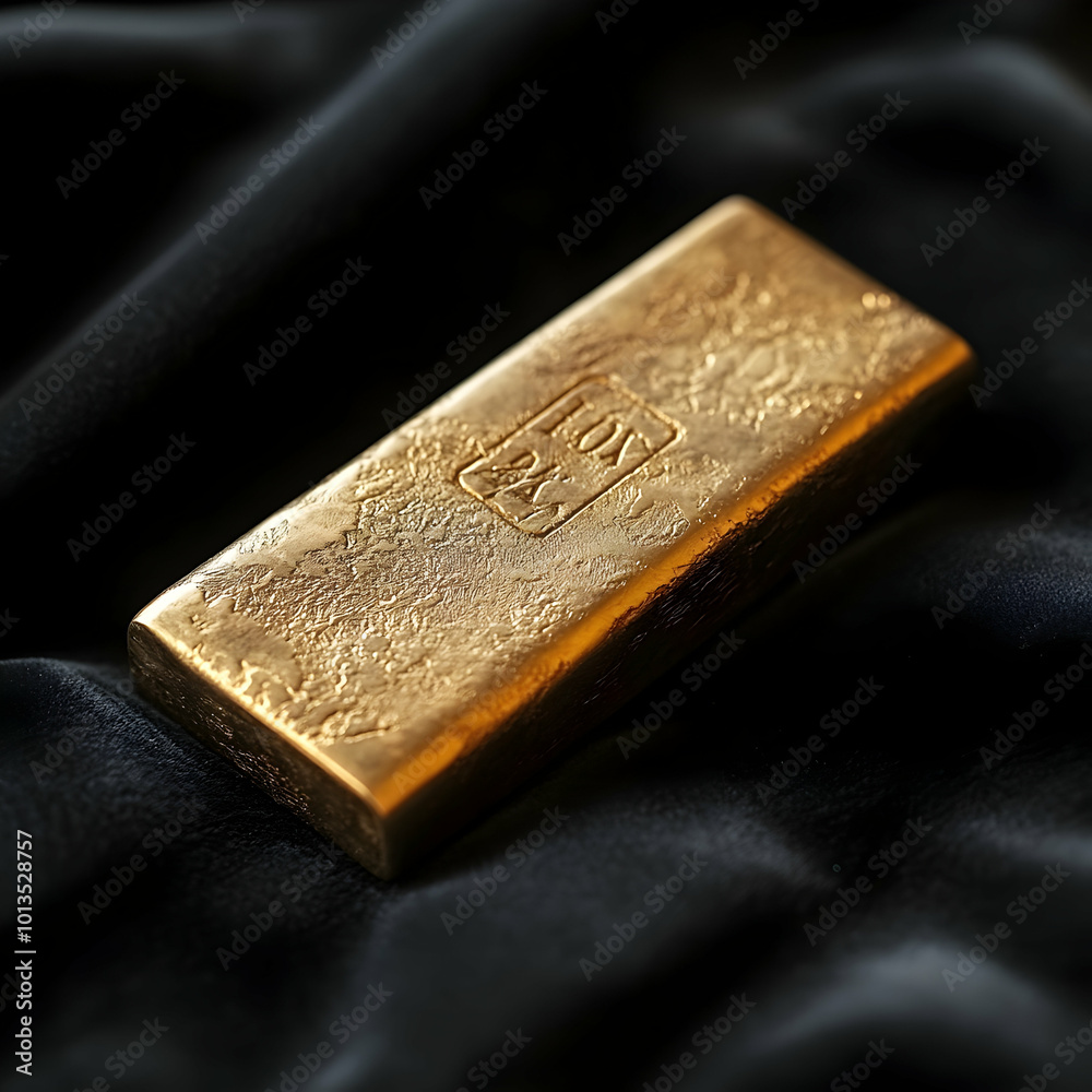 Fototapeta premium gold bars on black background