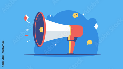 Hiring Announcement Megaphone Vector Illustration for Job Vacancies and Recruitment Promotion