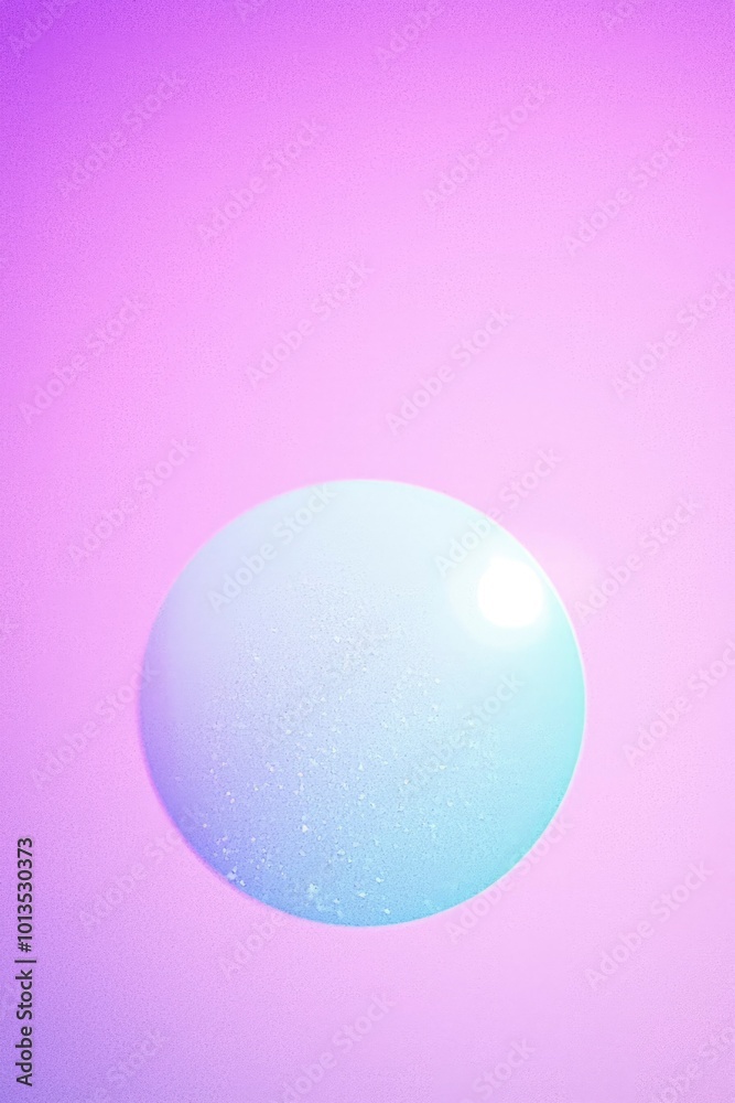 A Single Blue Orb on a Pink Background with a Glimmering Texture A Single Blue Orb on a Pink Background with a Glimmering Texture