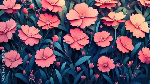 Close up of vibrant pink Dianthus flowers in full summer bloom Close up of bright pink Dianthus flowers in summer bloom